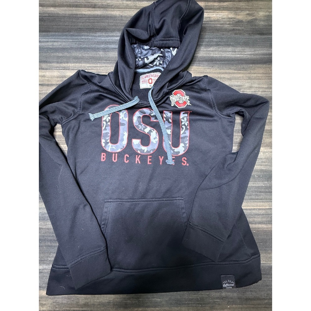 Scarlet & Gray OSU Buckeyes Hoodie Camo Accents Pullover Sweatshirt XL